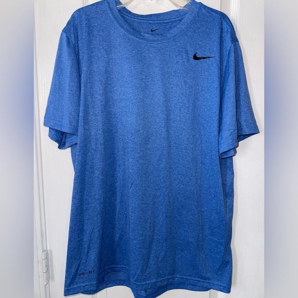 Nike Dri-FIT Athletic Shirt Heathered Blue Size L